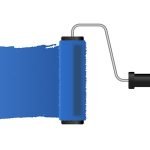 Paint Roller With Paint Line